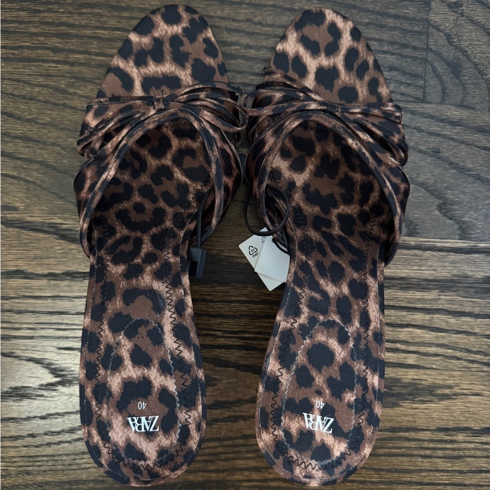 Zara Women's Leopard Print Sandals